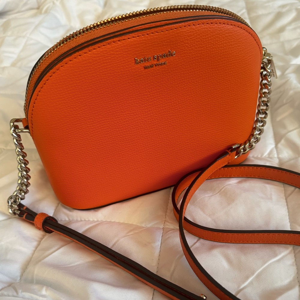 Kate Spade Sylvia Small Dome Crossbody (Orange)